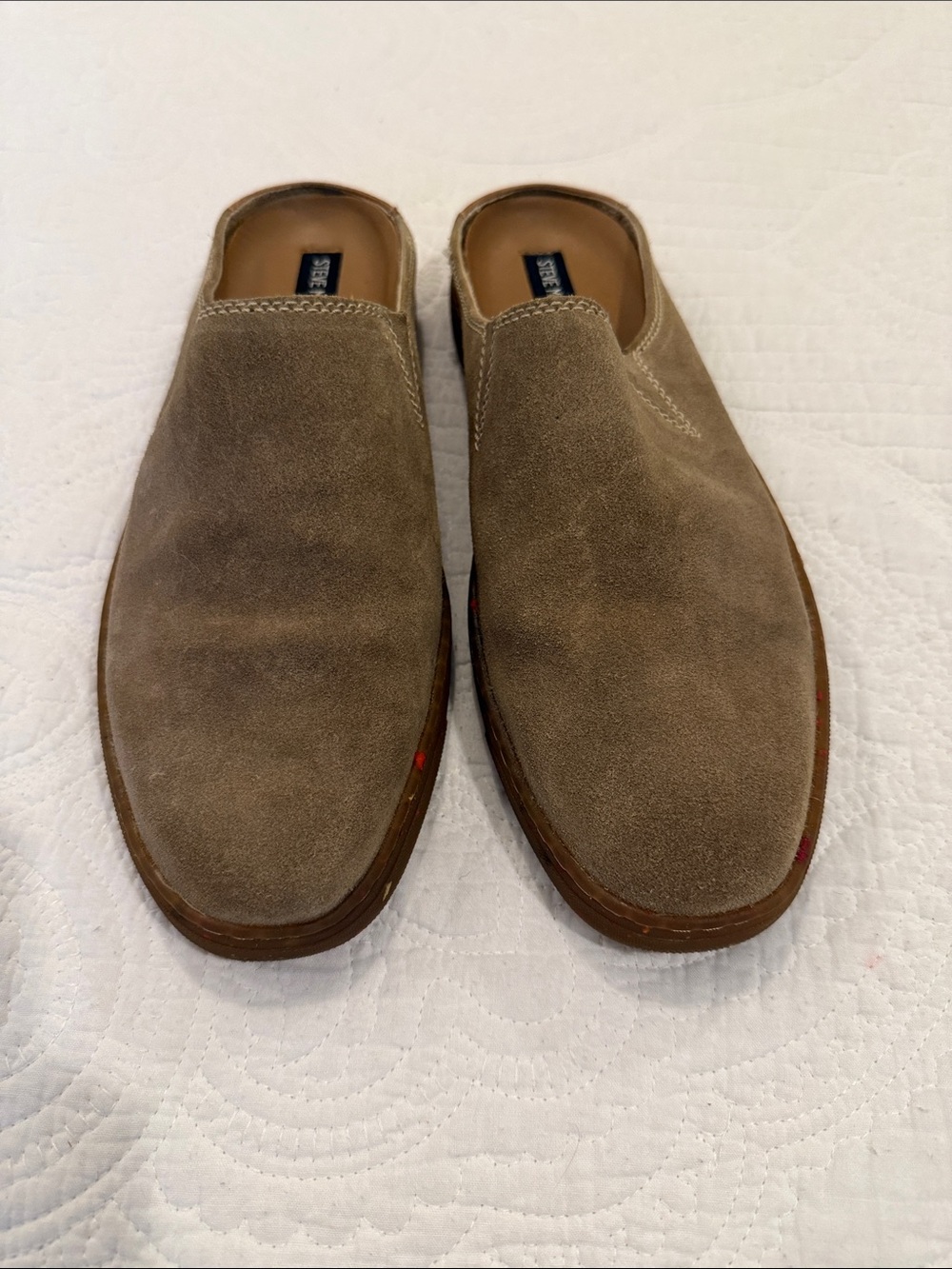 Steve Madden Taupe Suede Slip-On Loafers